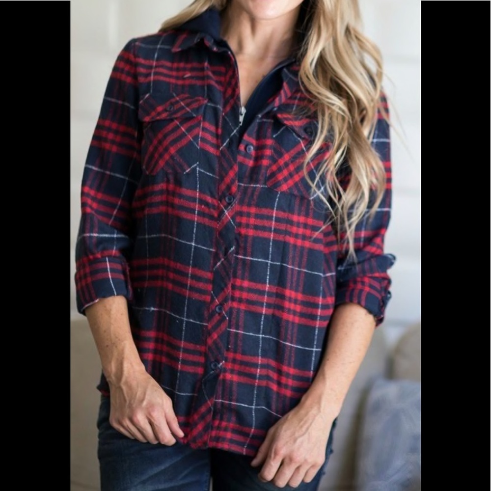 The Shannon plaid hoodie M